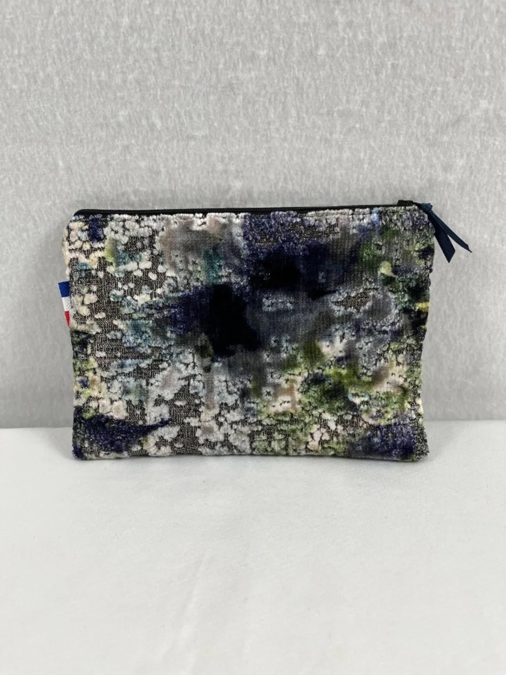 Ma Petite Pochette Handmade Upcycled Velvet Travel Pouch Abstract Make-up Luxury